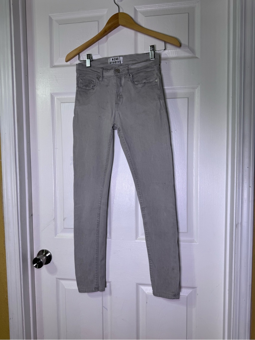 Acne Skinny Jeans in Light Gray